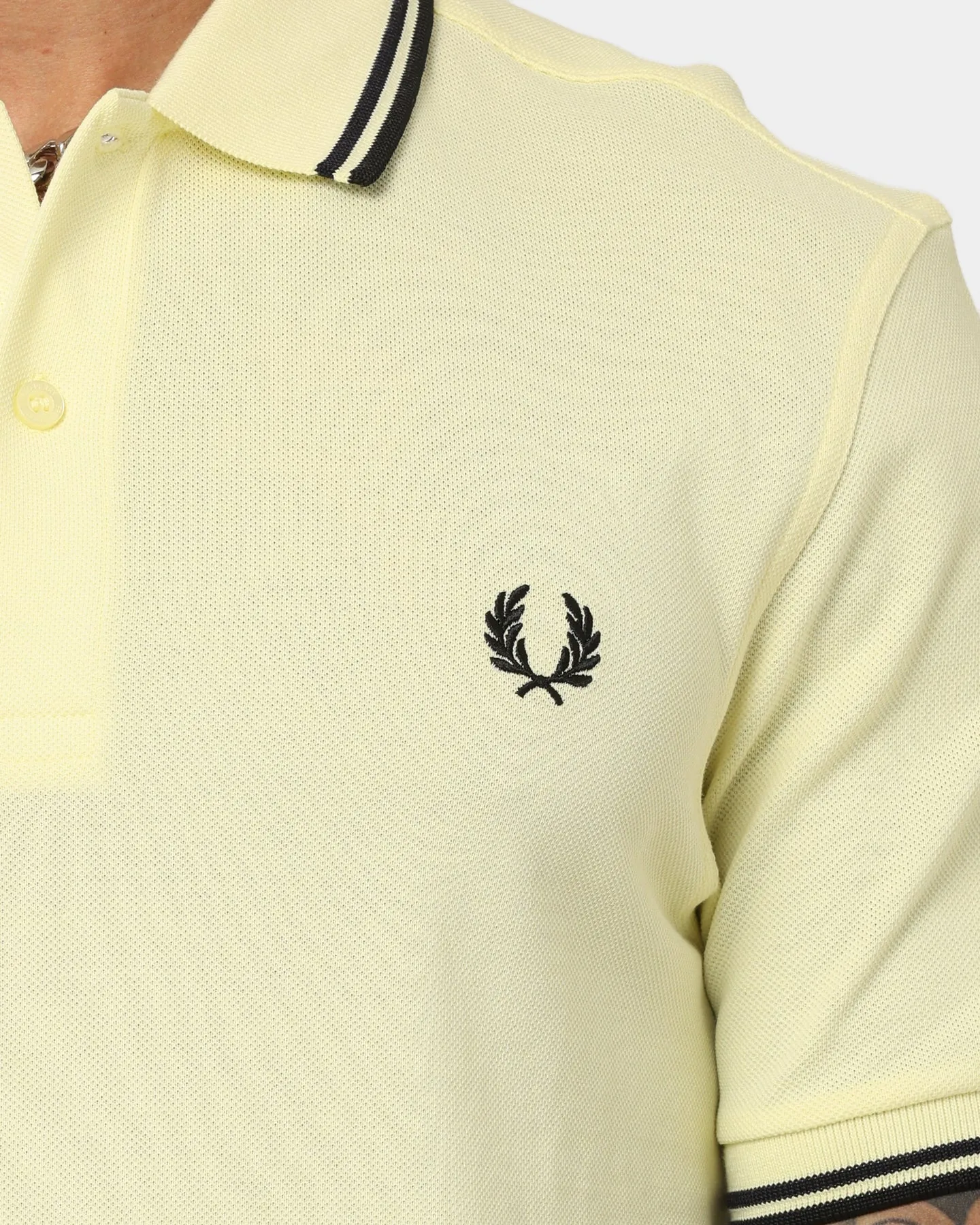 Fred Perry Twin Tipped Polo Shirt Wax Yellow